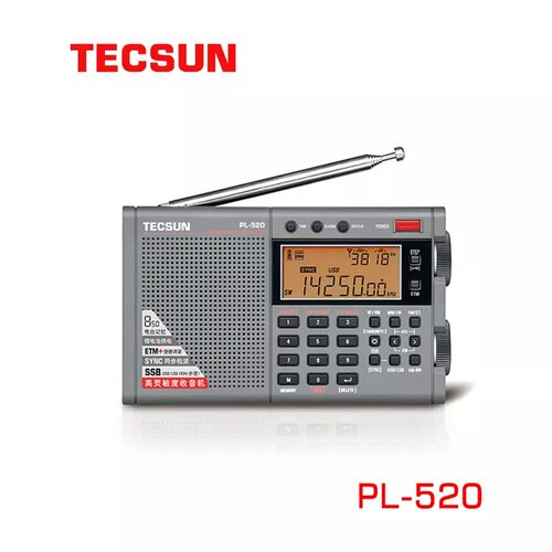 Tecsun/德生 PL-520新款便携式全波段调频中波单边带立体声收音机