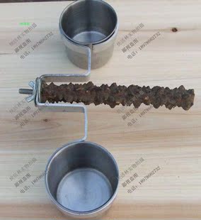 鹦鹉套装食杯水杯不锈铁鹦鹉杯鹦鹉站棍刺藤鸟站杆鸟食盒水罐