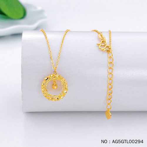 织梦网黄金项链新款足金999莫比乌斯吊坠纯金套链送女友生日礼物