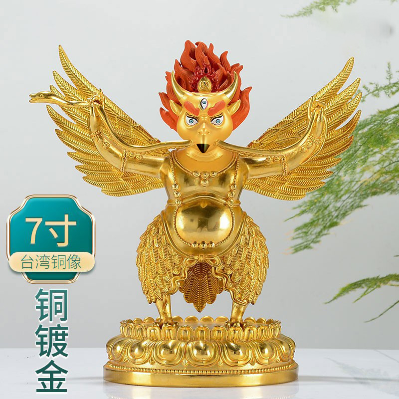 铜制雕像摆件中式客厅镀金