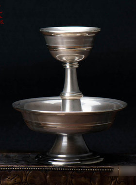 小号尼泊尔光面手工加厚底盘酒杯