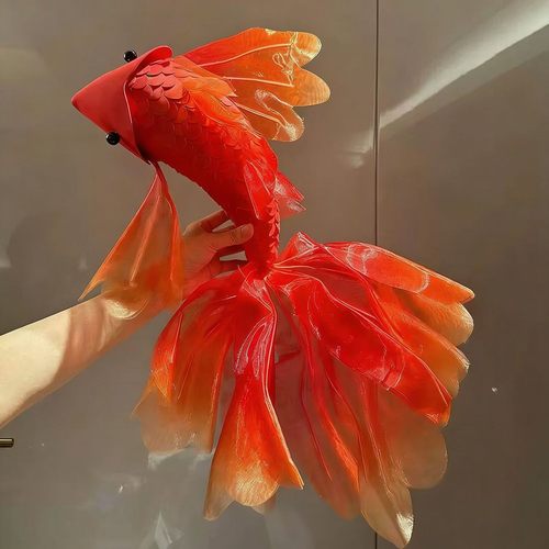 仿真立体鲤鱼拍照摄影红色金鱼锦鲤节庆婚房装饰宝宝儿童照相道具