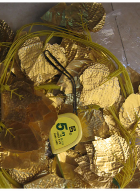 2米仿真金色枫叶花藤枫树叶子黄色叶子植物金黄色装饰田园风格