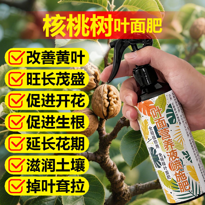 核桃果树专用肥料盆栽种植核桃树苗营养液氮磷钾颗粒浓缩有机肥料