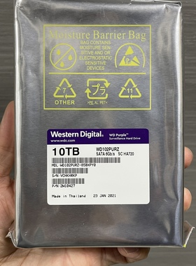 WD/西部数据 101EJRP紫盘10T WD102PURZ西数10TB监控硬盘
