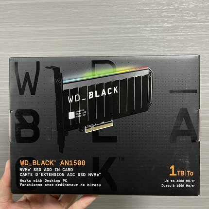 WD/西部数据 AN1500游戏固态硬盘1T 2TB Raid0阵列Pci-E3.0