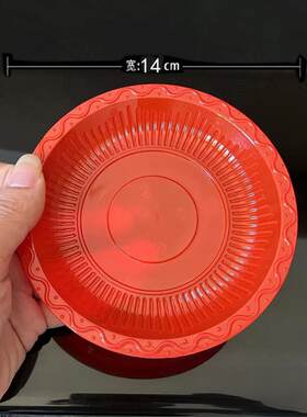 一次性塑料加厚红色喜庆餐具