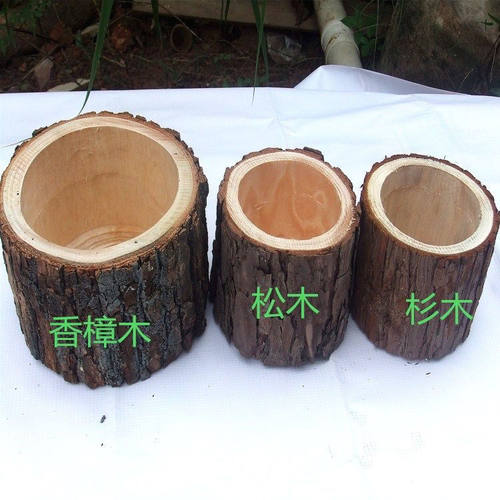 实木花盘原木花盘石斛栽培木箱