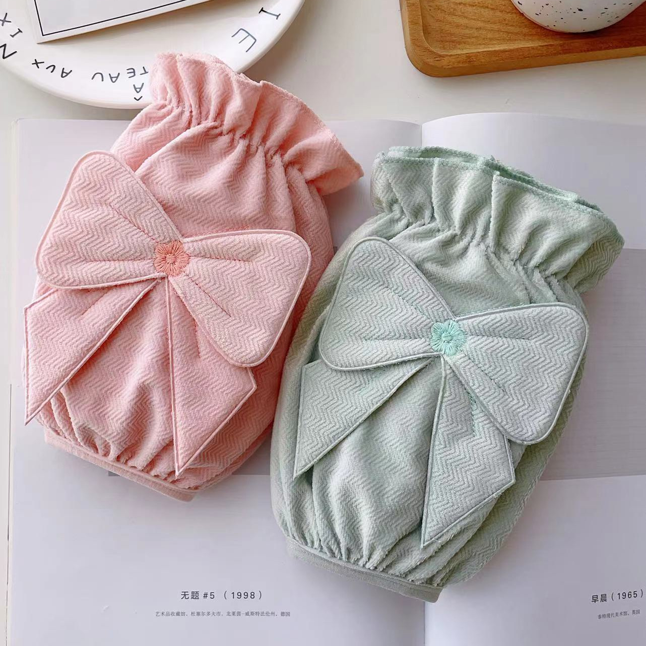 中大童袖套成人短款羽绒服工作学习冬季可爱蝴蝶结ins韩版洋气冬