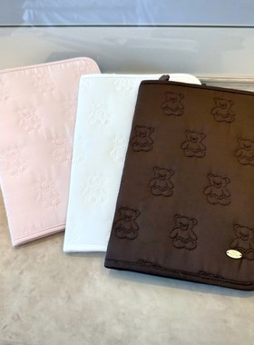 petit trouver 小熊刺绣母子手册卡证件包收纳包 出生证明收纳包