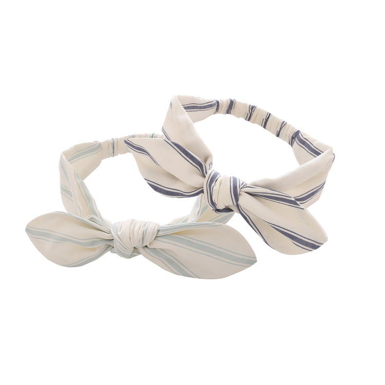 冰激凌清新条纹纯棉面料束发带