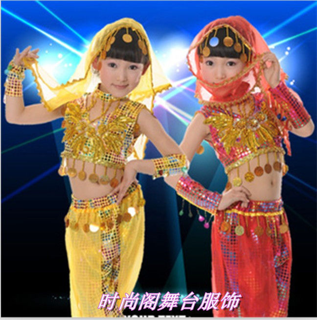 印度新疆少儿练功舞台表演服