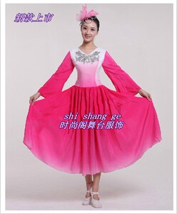 舞蹈服装 现代舞服 学生演出服 舞台服装 伴舞裙 短裙