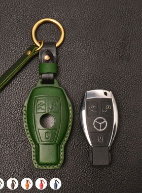 适用奔池钥匙套本驰C级E级S级GLE扣CLS级GLA级LGLC260L真皮钥匙包