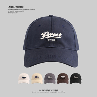 半硬顶帽子女2024新款鸭舌帽显脸小学生情侣百搭棒球帽户外遮阳帽