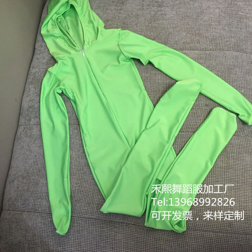 儿童多色连帽舞台剧体操服