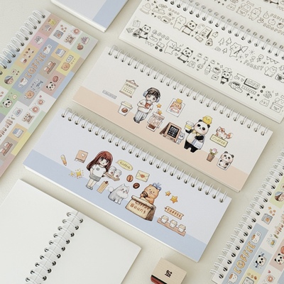 有熊咖啡便携离型纸本长条空白