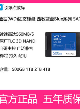 西数蓝盘固态硬盘SATA500G1T2T