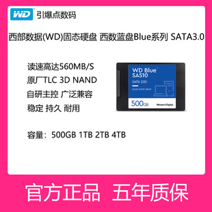WD/西部数据固态硬盘西数蓝盘 Blue系列500G 1T  2T 4T笔计本电脑