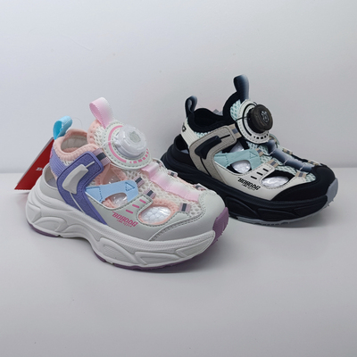 2025春夏季新款品牌巴布豆男女儿童旋转扣学生单网镂空运动鞋5339