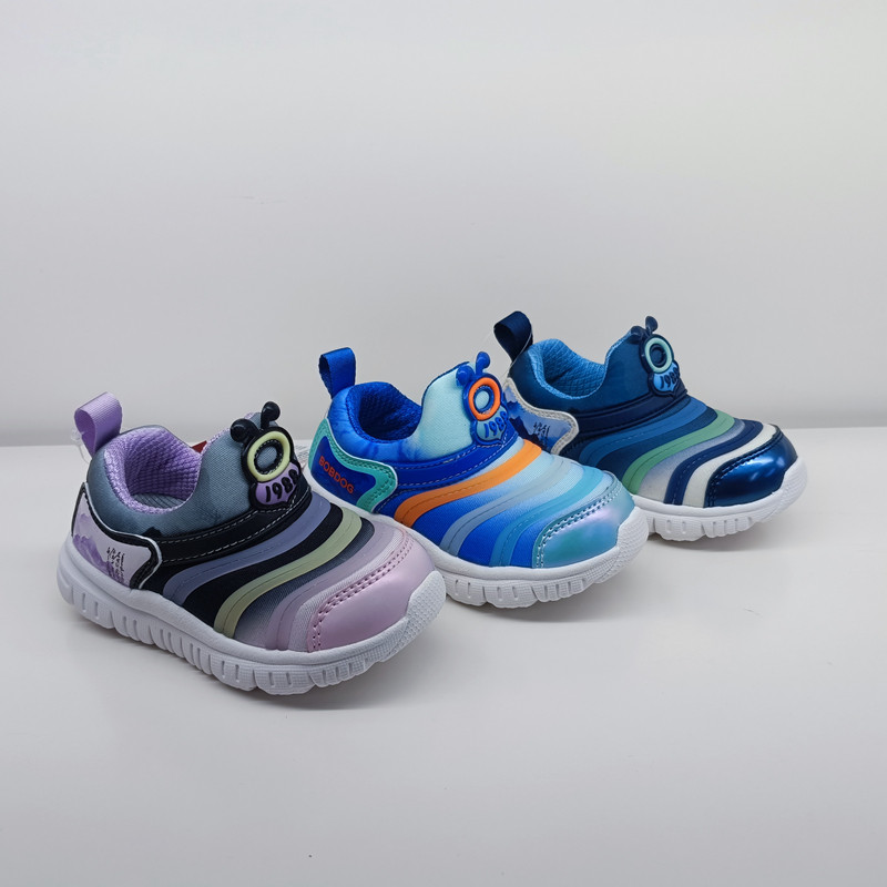 2025秋季品牌巴布豆男女孩儿童宝宝超轻软底毛毛虫糖果运动鞋0211