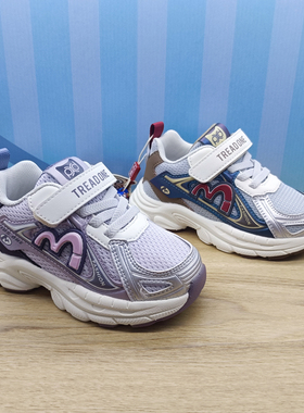 2025春季品牌步一男女儿童宝宝休闲网面魔术贴机能轻运动鞋515005