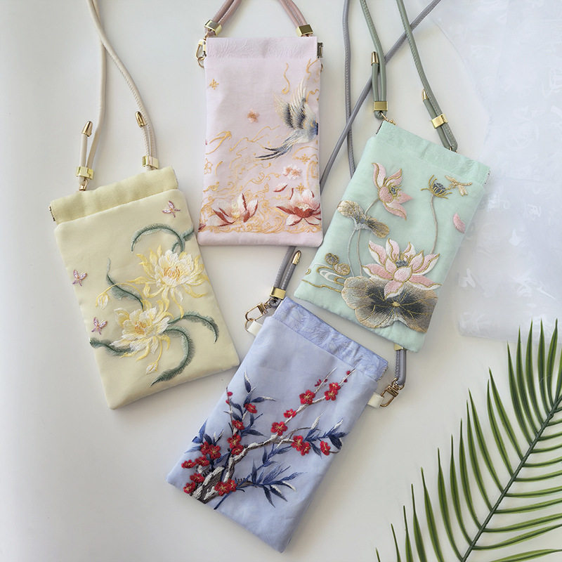 中国古风汉服苏绣刺绣随身袋子手机包 弹片口金布包手拿包挂脖包Z,箱包皮具/热销女包/男包,单肩包,淘宝优惠券,粉丝福利购,淘宝优惠卷