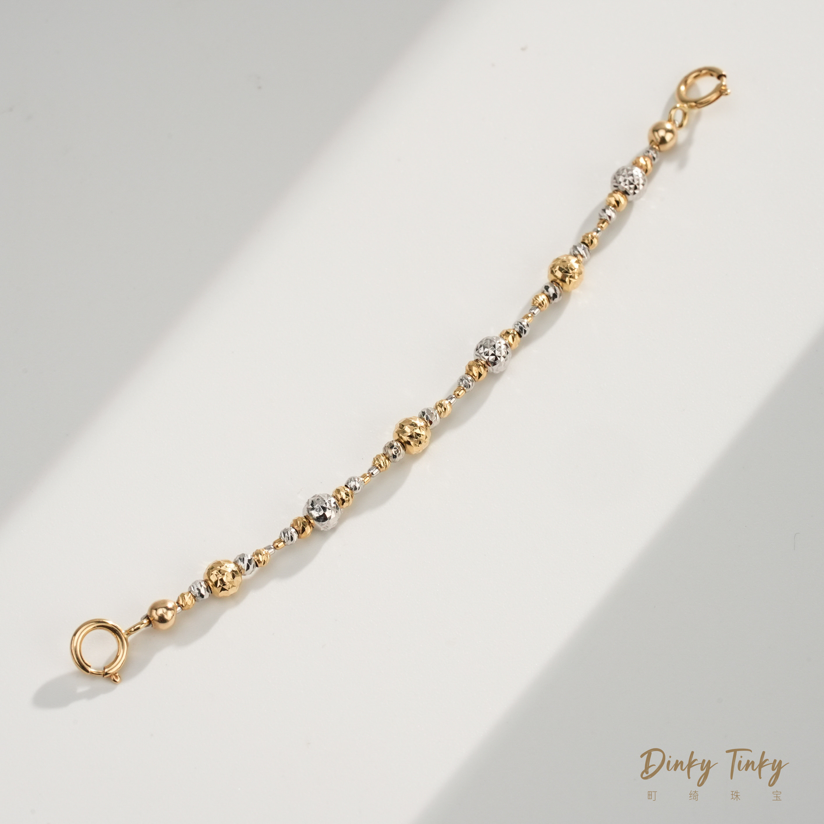 【TINKY】18K金双色爆闪衔接链 DSD809
