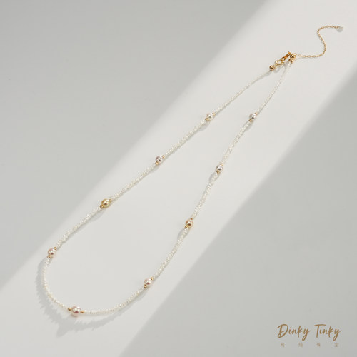 【TINKY】18K“小奶牙”海水keshi满天星项链 DSL1157