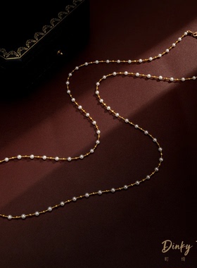 【TINKY】S925银淡水ak满天星毛衣链 DFL254