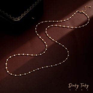 DFL254 S925银淡水ak满天星毛衣链 TINKY