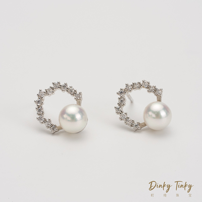 【TINKY】S925银海水Akoya5-6mm繁花耳钉 DSE149