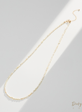 【TINKY】14k包金海水羽皇金keshi项链 DSL936