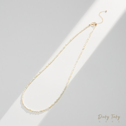 【TINKY】14k包金海水羽皇金keshi项链 DSL936