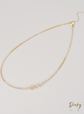 【TINKY】18K“跳跳糖”海水Akoya+keshi项链 DSL031