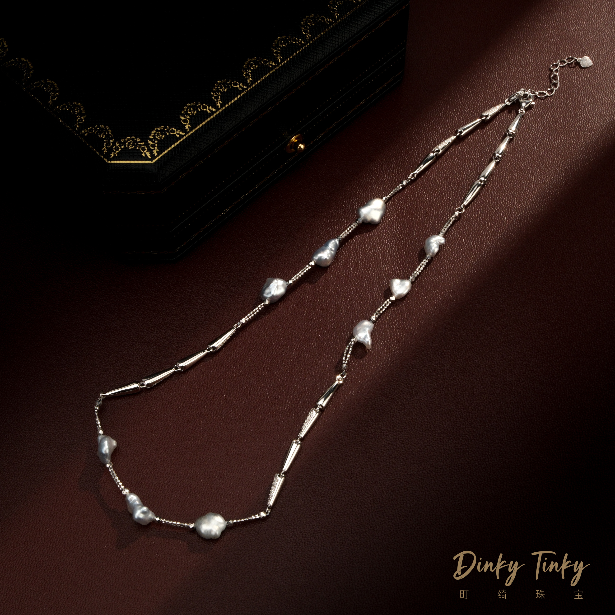 【TINKY】s925海水keshi设计款项链 DSL879