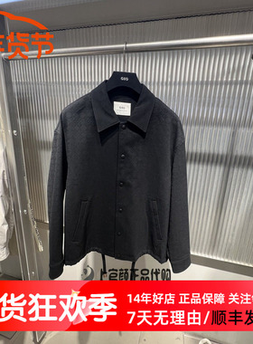 GXG男装2026春季新品黑色经典潮流翻领夹克潮流小外套 G26A211009