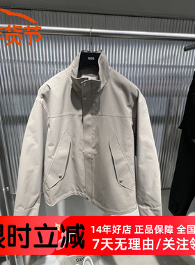 GXG男装2025春季新品卡其色微宽松时尚立领夹克外套潮 G25A211006
