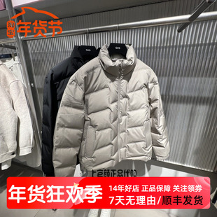 GXG男装徽章立领通勤轻薄休闲时尚短款鹅绒保暖羽绒服 G25AY24009