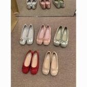 法式 软底银色芭蕾舞鞋 小红色单鞋 子2025春秋季 女鞋 平底温柔晚晚鞋