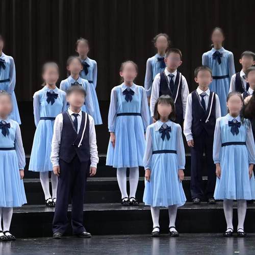 新款长袖儿童合唱服礼服