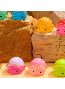 新款仿真夜光乌龟树脂摆件奶油胶配件DIY乌龟叠玩具缩头乌龟