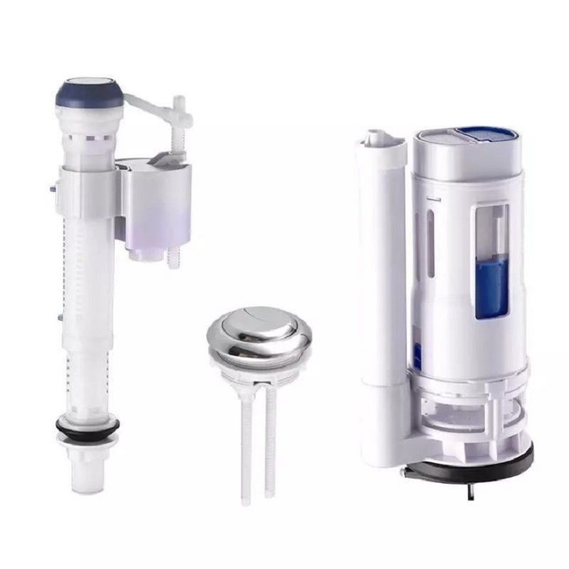 通用型马桶配件水箱进水阀排水阀通用坐便器按钮双按冲水器