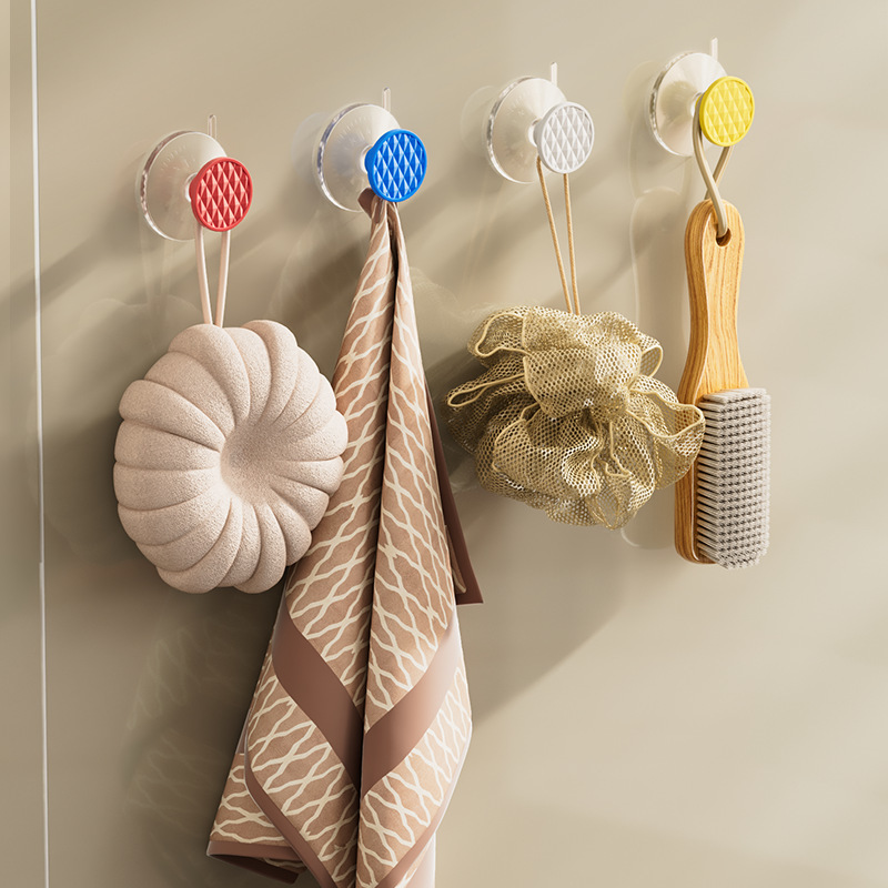 吸盘挂钩打孔图钉挂衣钩门后置物架衣服挂毛巾架墙上壁挂钩子挂钩