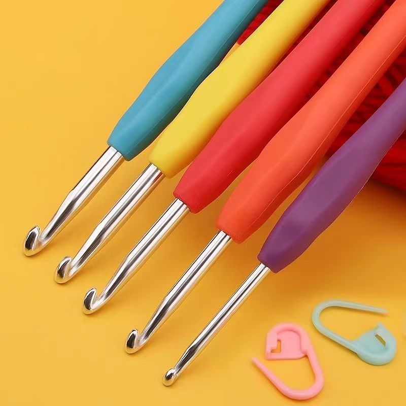 软柄勾针钩针工具套装手工diy编织包包毛衣针毛线防滑钩针材料包