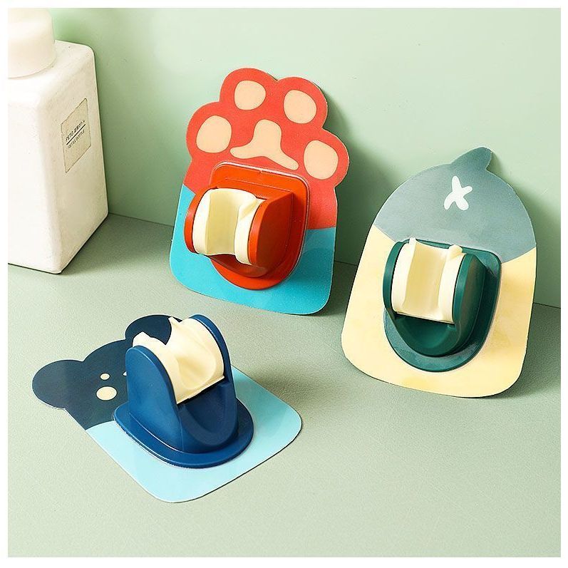 粘钩浴室免打孔花洒支架固定器万向可调节粘贴式吸壁淋浴喷头底座