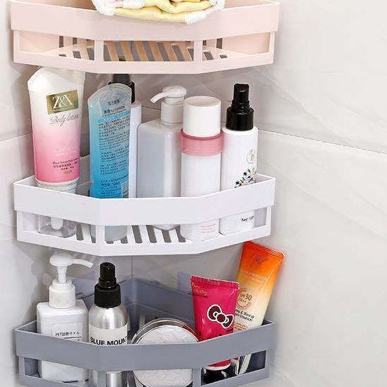 免打孔上墙三角置物架浴室收纳架厨房洗漱用品卫生间收纳神器