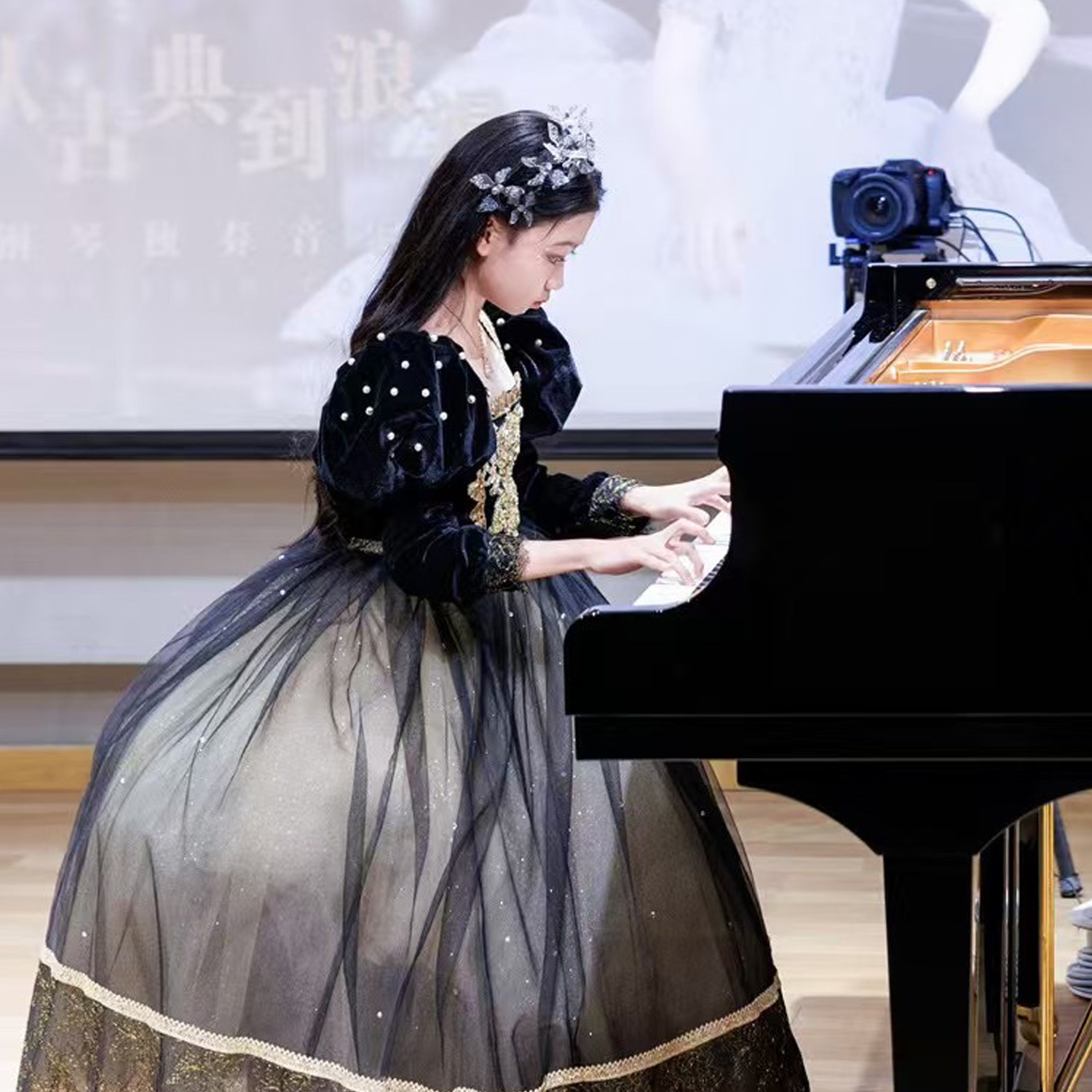 Hanakimi麒美轻奢儿童音乐会礼服