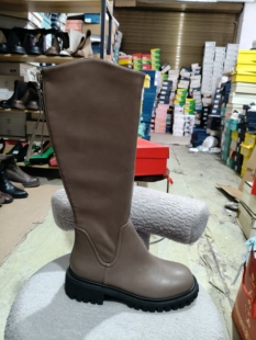 裕达新款女鞋冬季长靴舒适百搭鞋时装靴长靴21125-A奶咖