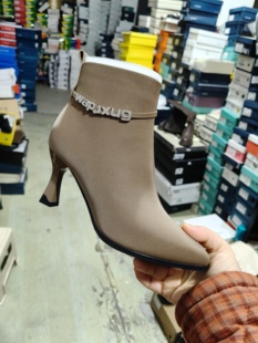 新款冬季女鞋时装靴舒适百搭女鞋棉鞋252332浅咖啡色